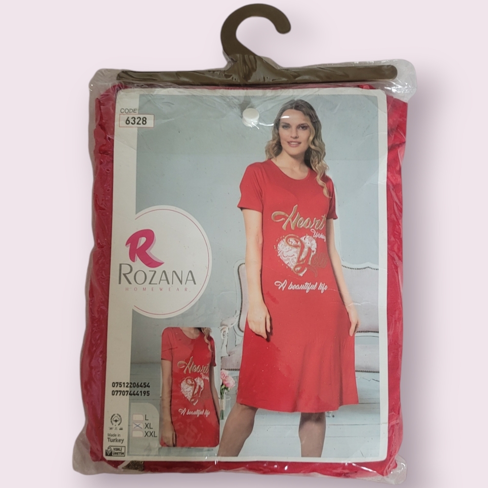 Short Sleeve Nightgown Sleep Dress for Women, size XL